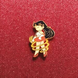 Sailor Moon Enamel Pin - Sailor Mars, 1.5” Anime Retro Manga, Kawaii Chibi Pins